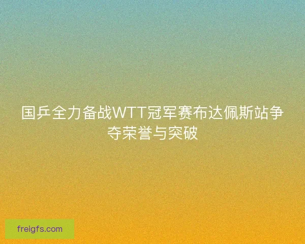 国乒全力备战WTT冠军赛布达佩斯站争夺荣誉与突破